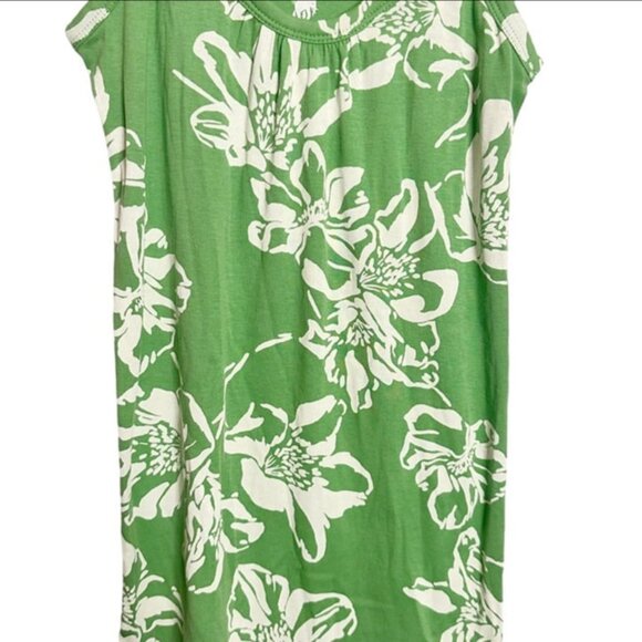 Banana Republic Island Floral Flower Print Green Spaghetti Strap Tank Top Size S - Picture 3 of 6
